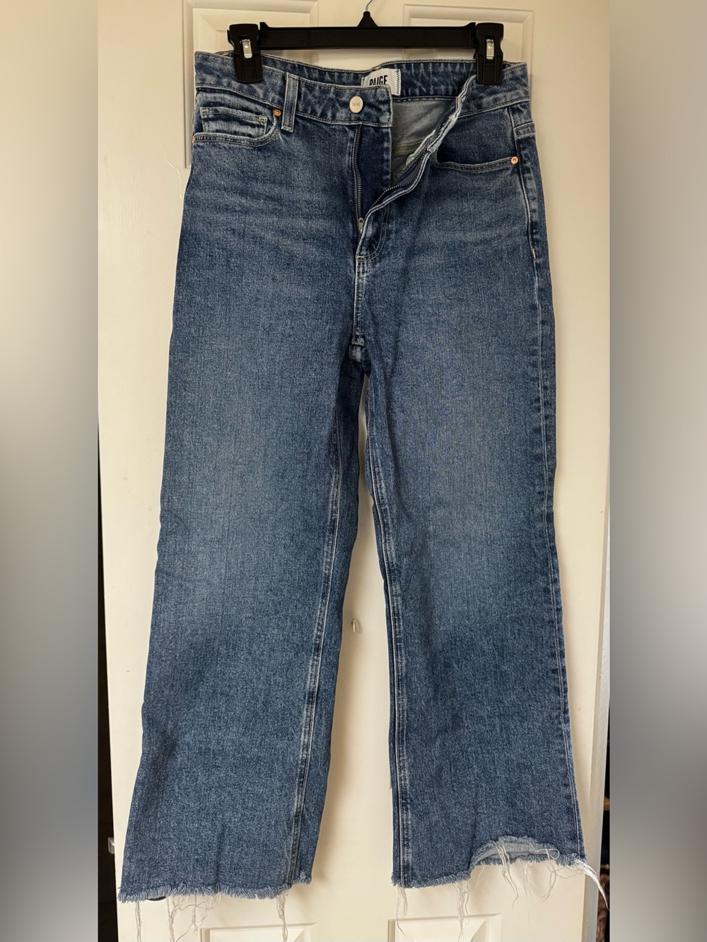 PAIGE Women's Dark Blue Ankle Jeans